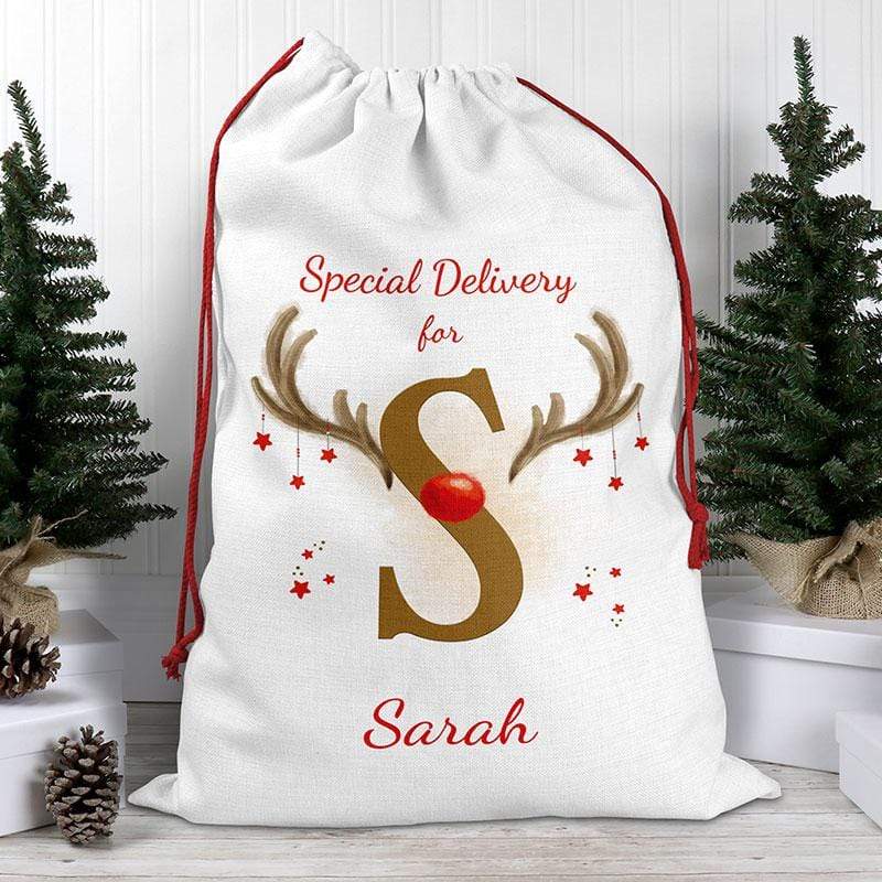 Alphabet Initial Santa Sack